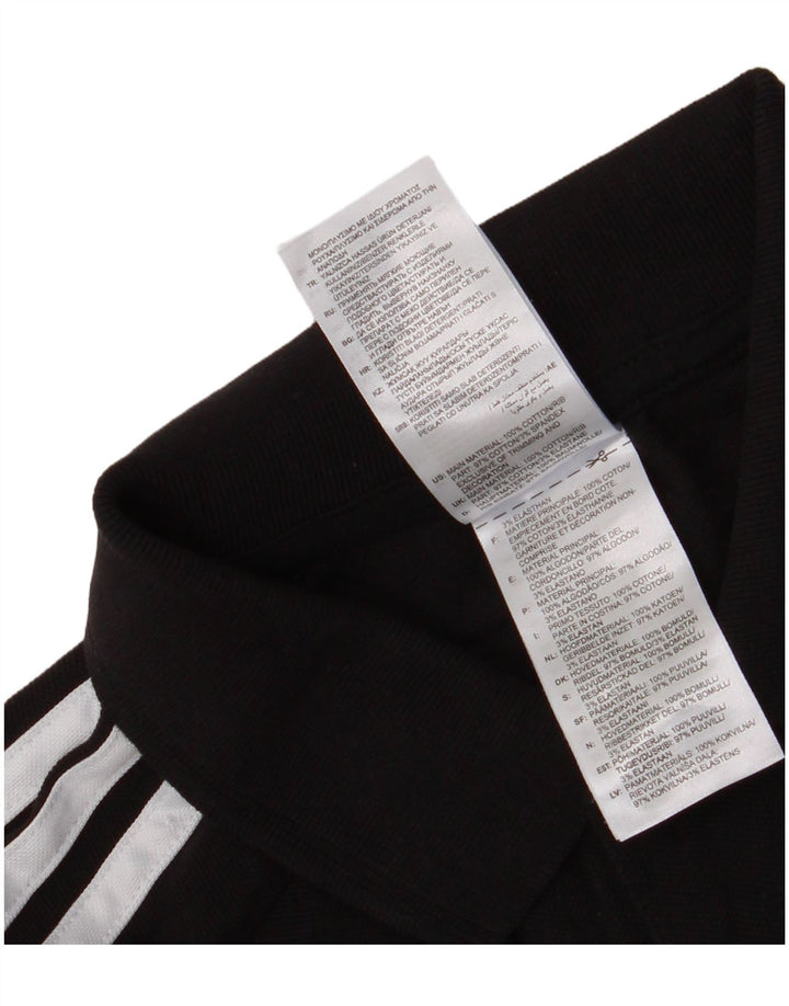 Tricou polo Adidas pentru bărbați, bumbac negru mic