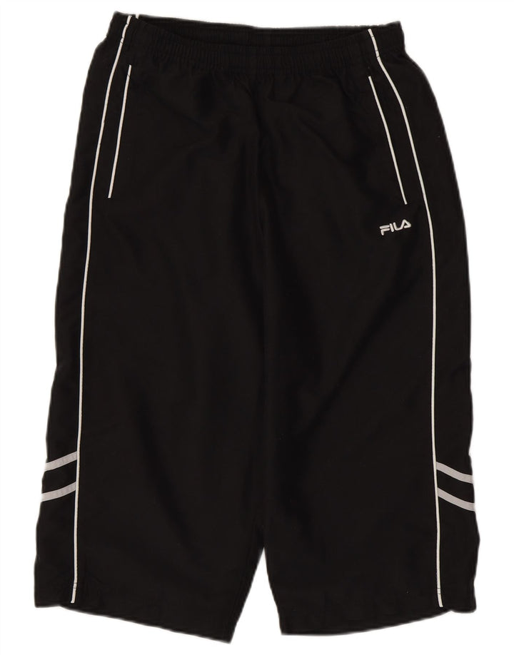 Pantaloni de trening FILA Capri pentru bărbați, poliester mediu negru