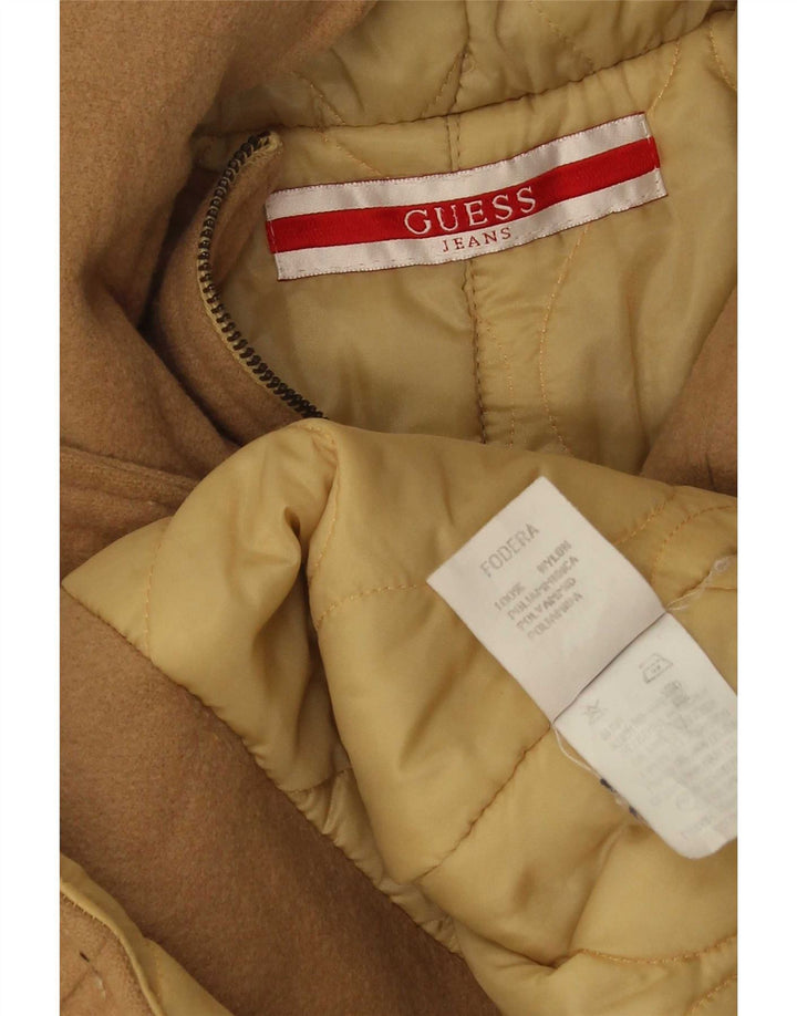 Jachetă parka cu glugă Guess pentru femei UK 14 mare, bej, nailon