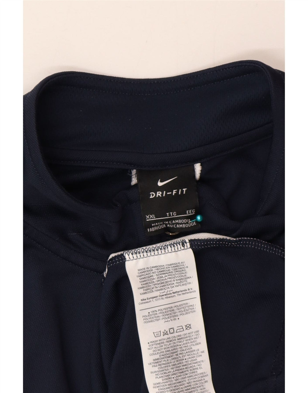 Jachetă de top pentru trening Nike Dri Fit pentru bărbați, 2XL, poliester color block, albastru bleumarin