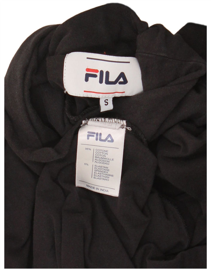 Rochie tricou cu decolteu rulat pentru femei FILA UK 10, negru, color block