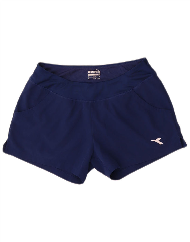 Pantaloni scurti sport Diadora pentru femei UK 14 Medium Bleumarin Poliester