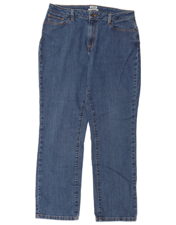 Blugi drepti pentru femei L.L.Bean, cu ajustare clasică, US 14 XL W34 L29, bumbac albastru