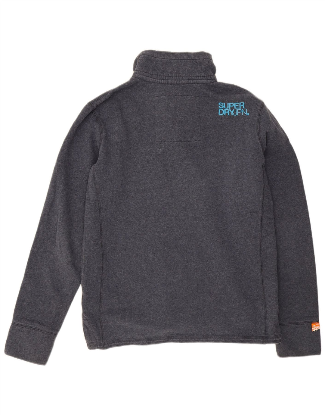 Pulover pentru bărbați Superdry, cu gât cu nasturi, bumbac mare, albastru bleumarin