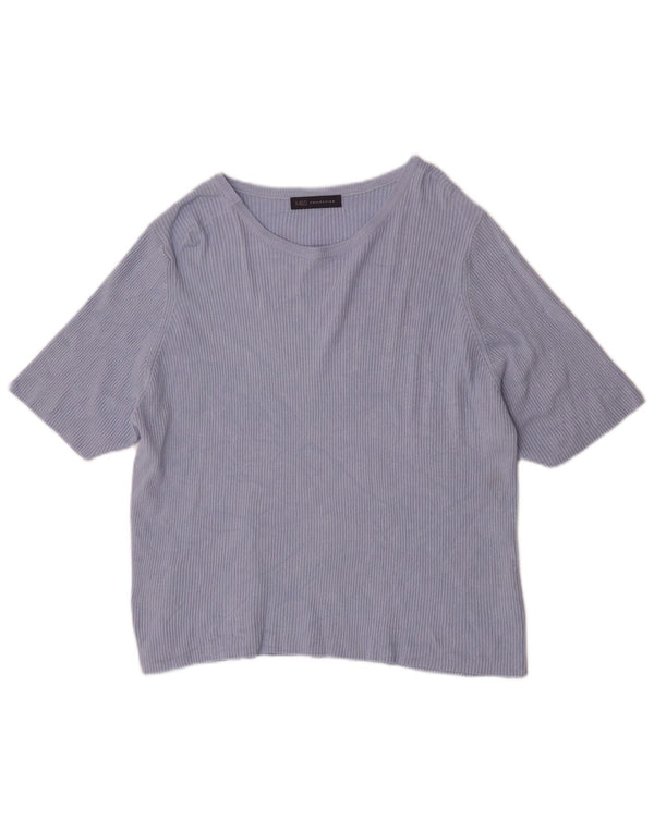 Tricou pentru femei Marks & Spencer Top UK 24 4XL Blue Viscose