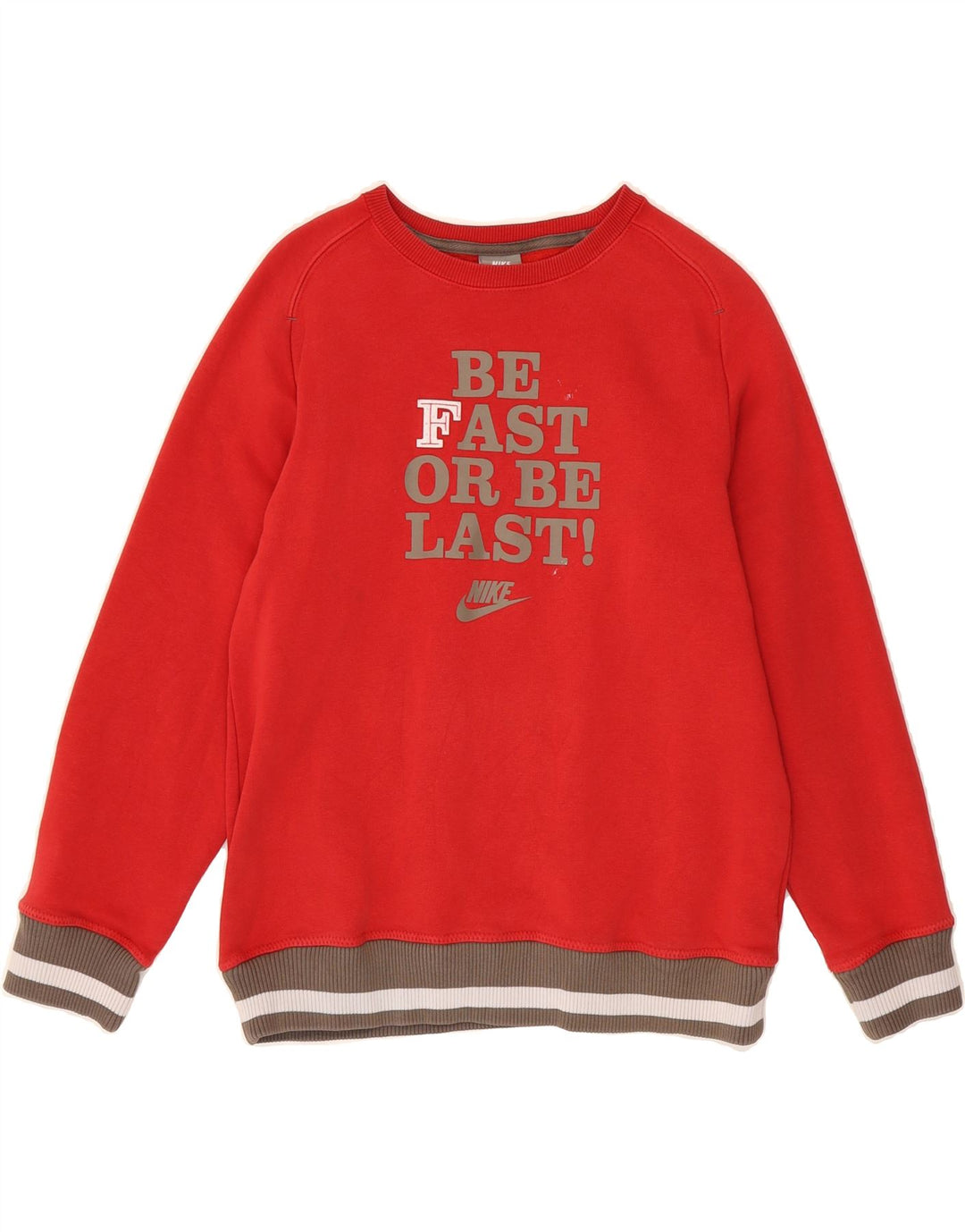 NIKE Boys Graphic Sweatshirt Jumper 12-13 Years Large  Red Cotton Vintage Nike and Second-Hand Nike from Messina Hembry 