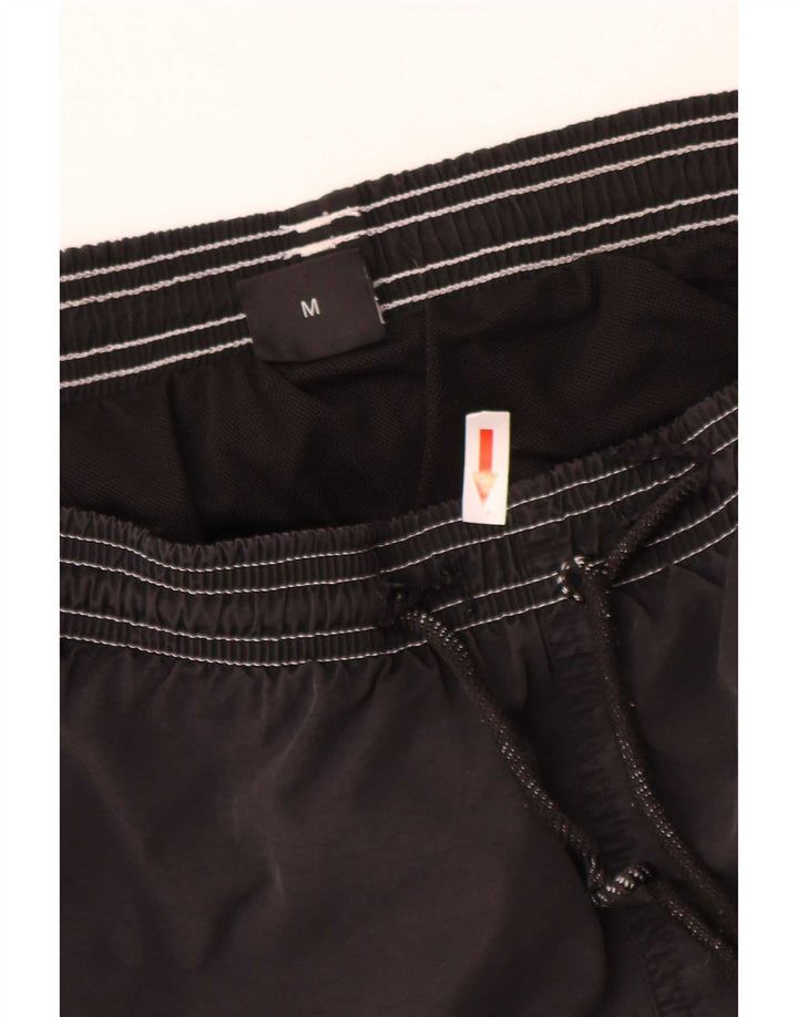 Pantaloni scurți de înot grafic pentru bărbați Hugo Boss, poliamidă neagră medie