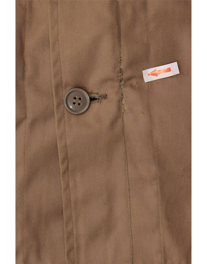 Jachetă parka cu glugă pentru bărbați vintage IT 54 2XL maro poliester