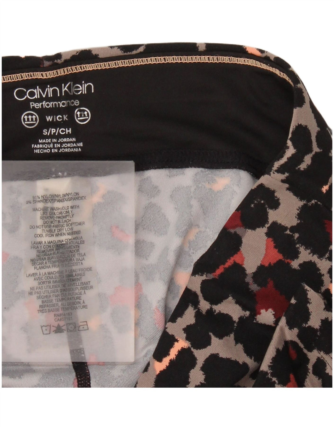 Calvin Klein Leggings de performanță pentru femei UK 10 Small Gri Nylon