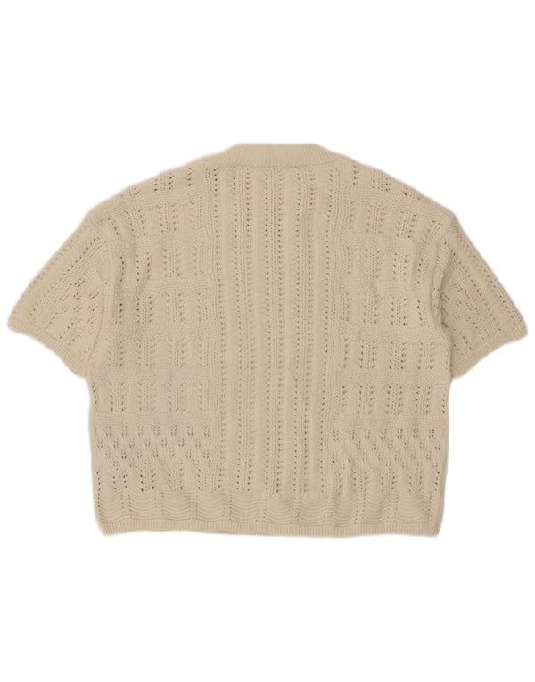 Marks & Spencer Pulover cu decolteu rotund transparent pentru femei UK 14 Medium Be