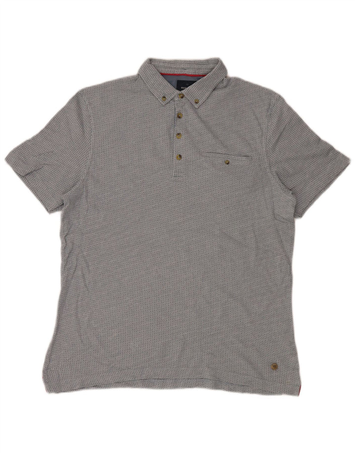 Cămașă polo pentru bărbați White Stuff, mare, albastru, bumbac Ikat