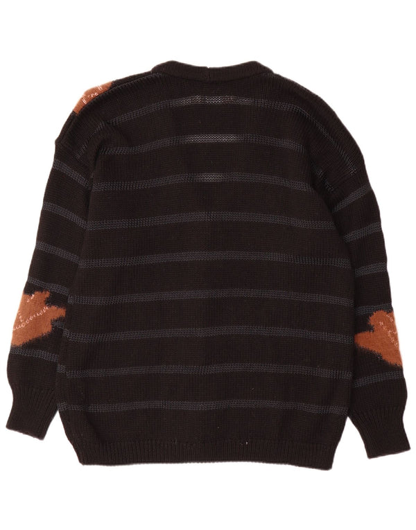 Pulover cardigan pentru femei Niki Line UK 16 Lână mare, neagră, florală