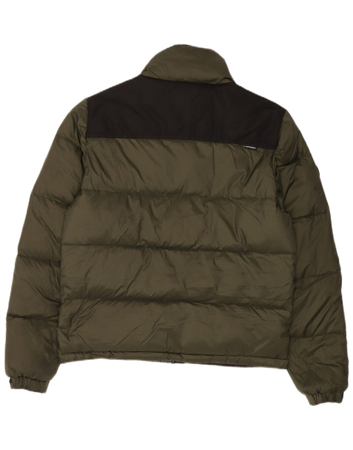 Jachetă căptușită pentru bărbați Superdry UK 38 Medium Khaki Colorblock Nylon