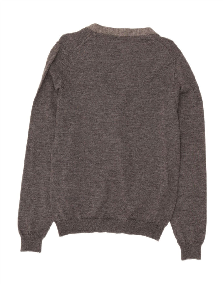 Pulover cardigan pentru bărbați Zara, lână mare, gri