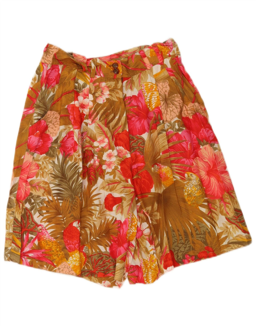 Pantaloni scurți casual pentru femei cu talie înaltă Express Medium W26 Multicolor Floral