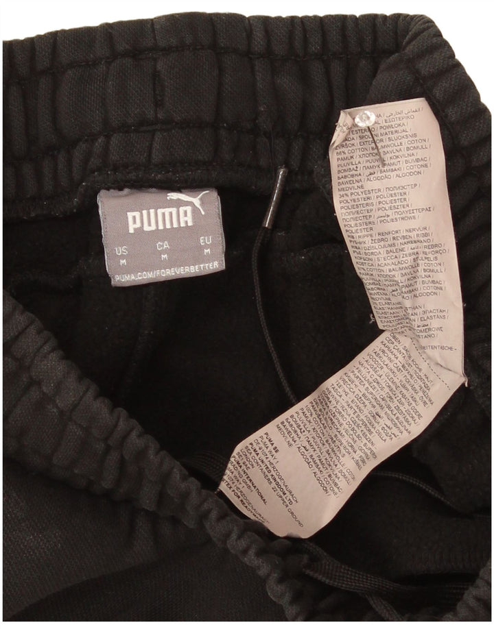 Pantaloni de trening Puma pentru bărbați Joggeri, bumbac mediu negru