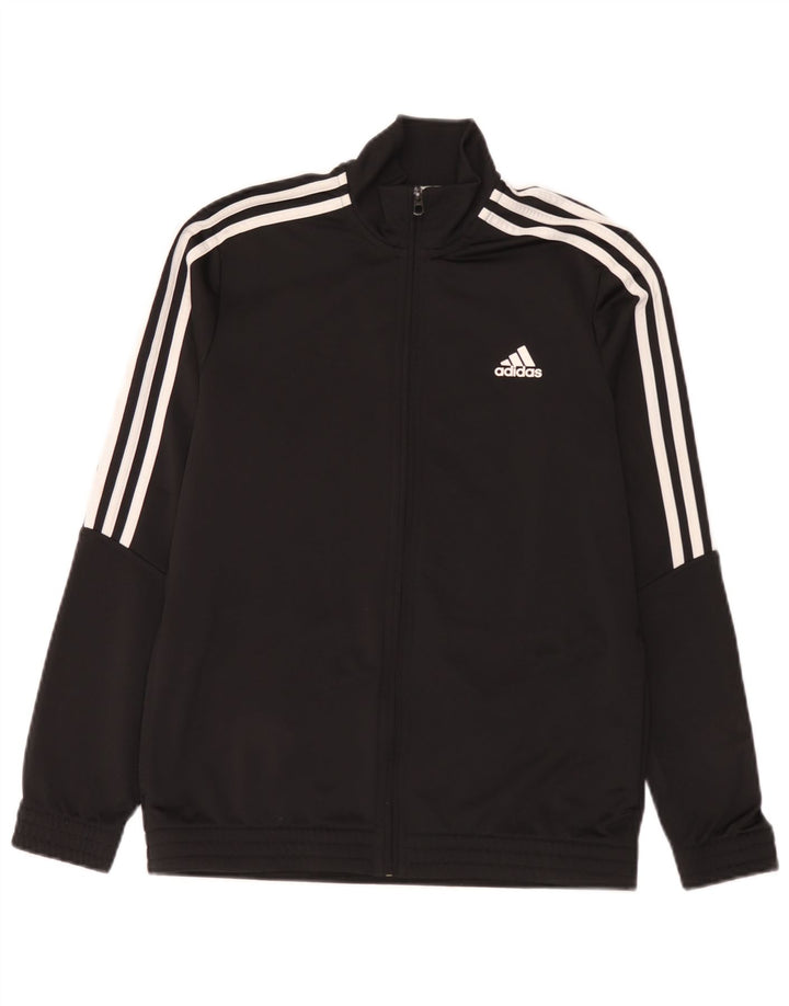 Jachetă de trening pentru băieți Adidas 13-14 ani, poliester negru