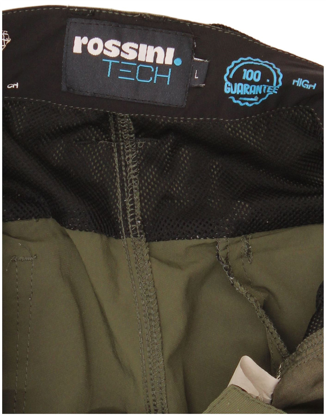 Pantaloni scurți vintage pentru bărbați cu grafic cargo mari W34 kaki colorblock