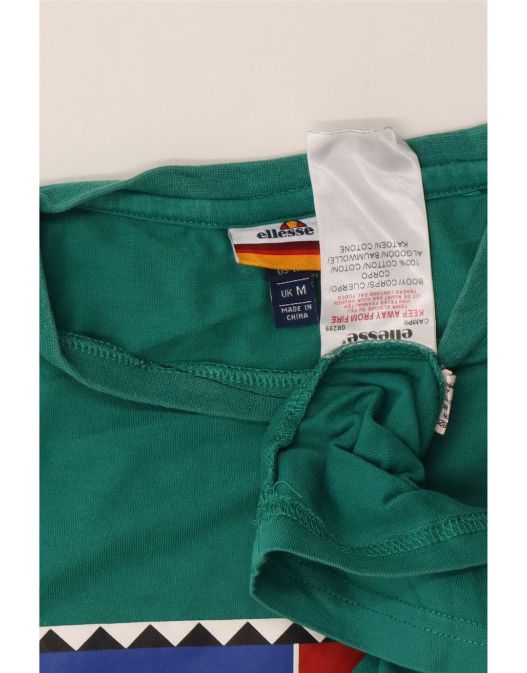 Tricou grafic pentru bărbați Ellesse Top din bumbac verde mediu