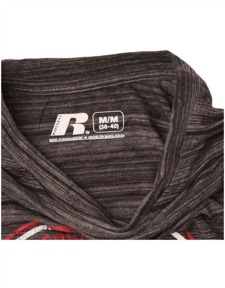 RUSSELL ATHLETIC Tricou cu grafic pentru bărbați Top UK 38/40 Medium Gri cu dungi