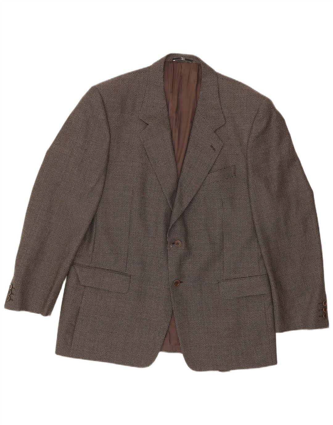 Jachetă Valentino pentru bărbați cu 2 nasturi IT 44 2XL Gri Houndstooth