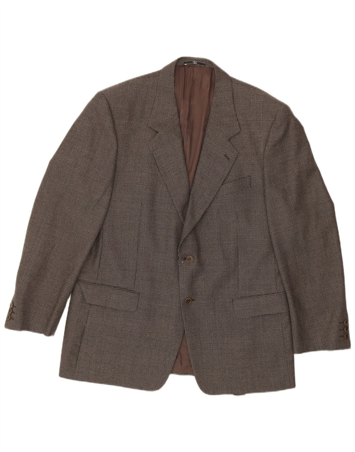 Jachetă Valentino pentru bărbați cu 2 nasturi IT 44 2XL Gri Houndstooth