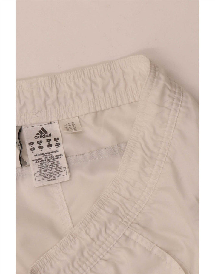 Pantaloni scurți sport pentru bărbați Adidas Climalite, poliester alb mediu