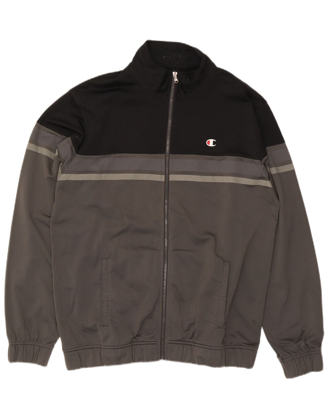 Jachetă de trening pentru bărbați CHAMPION 2XL, gri, poliester color bloc