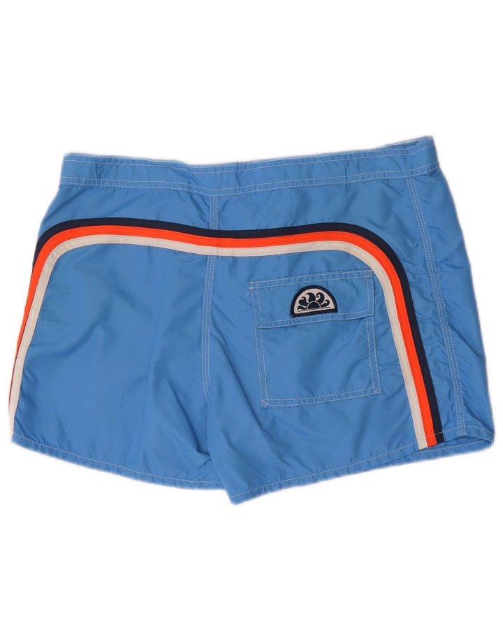 Sundek Pantaloni scurți de înot pentru bărbați, albastru mediu, nailon color bloc