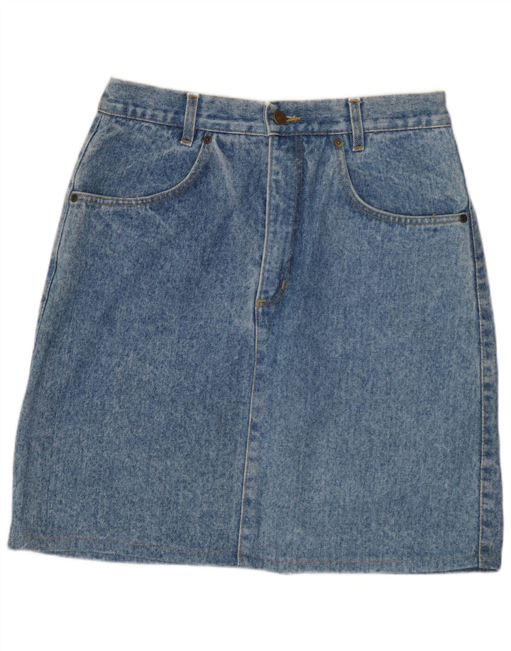 Fusta de blugi pentru femei VINTAGE W32 Bumbac albastru mare