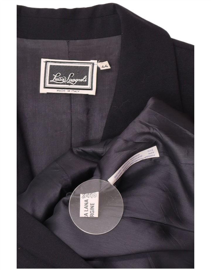 Sacou blazer cu 3 nasturi pentru femei Luisa Spagnoli IT 44 Medium Bleumarin