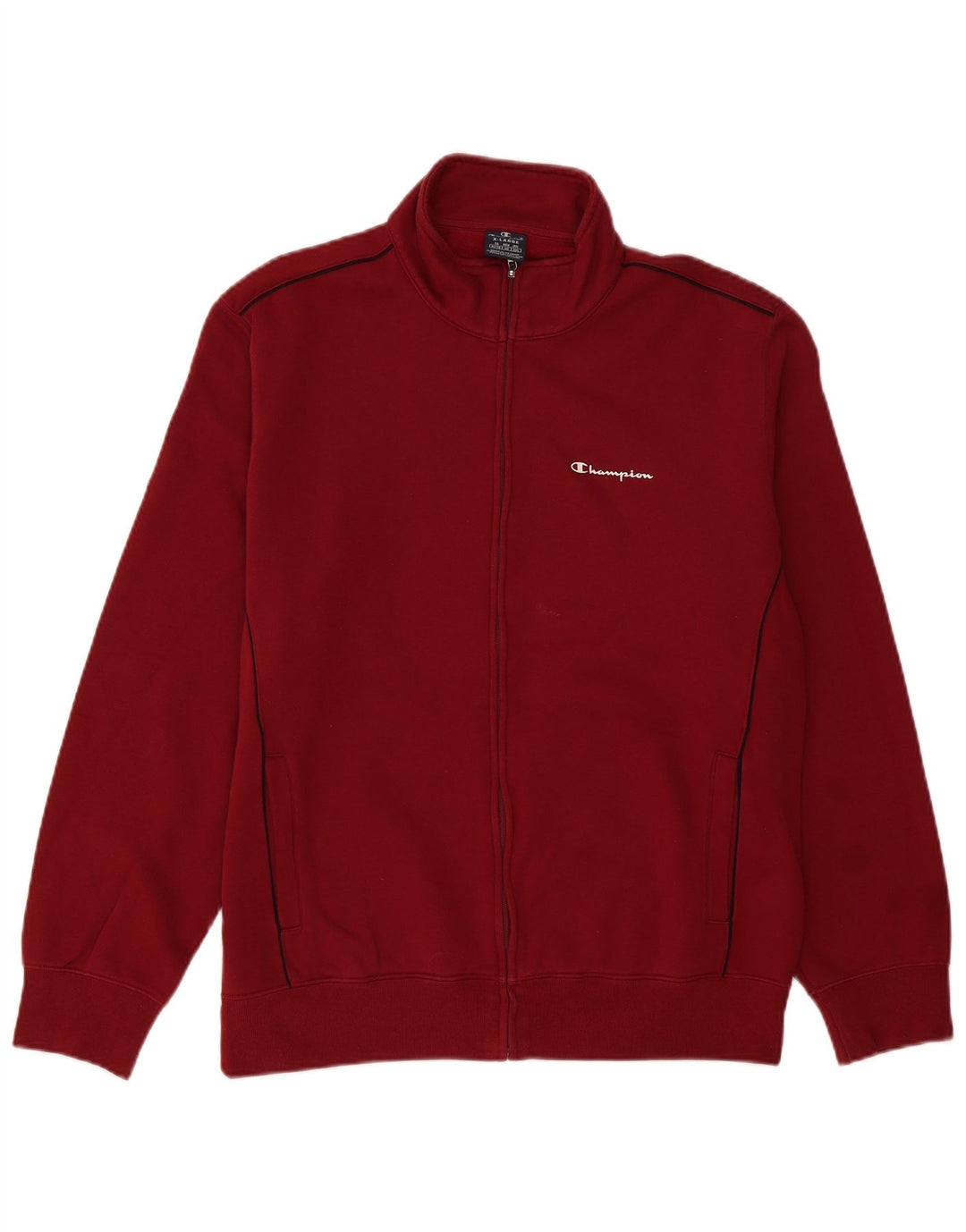 CHAMPION Mens Tracksuit Top Jacket XL Burgundy Cotton