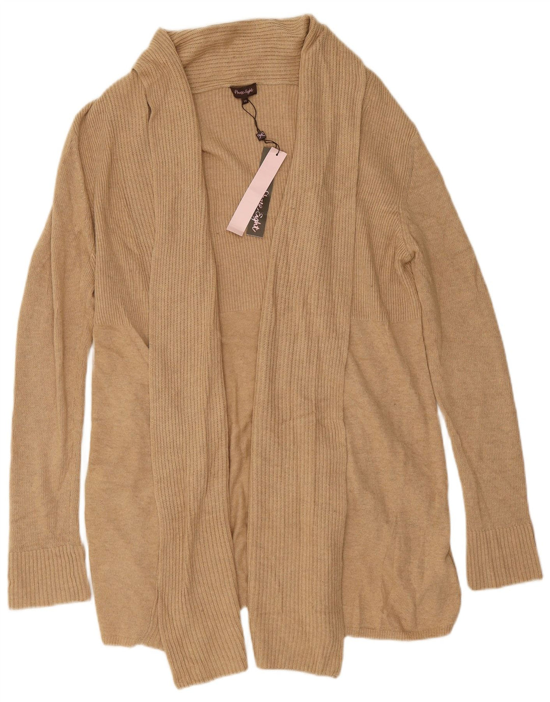 Pulover cardigan deschis pentru femei Phase Eight UK 14 bumbac mediu bej