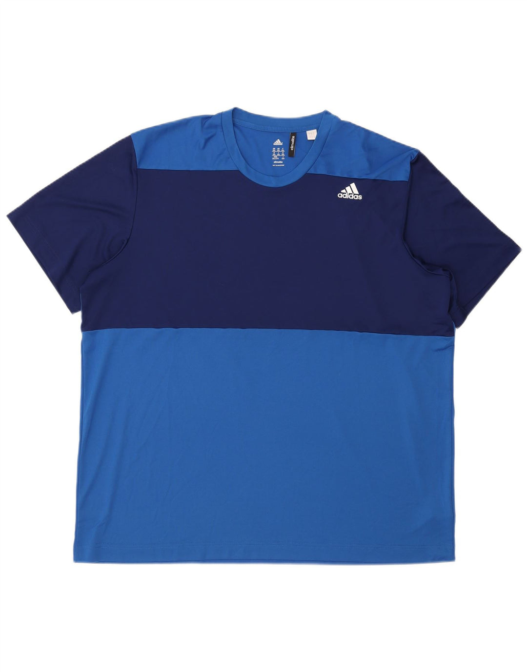 Tricou Adidas Climalite pentru bărbați Top 2XL, albastru, poliester color bloc