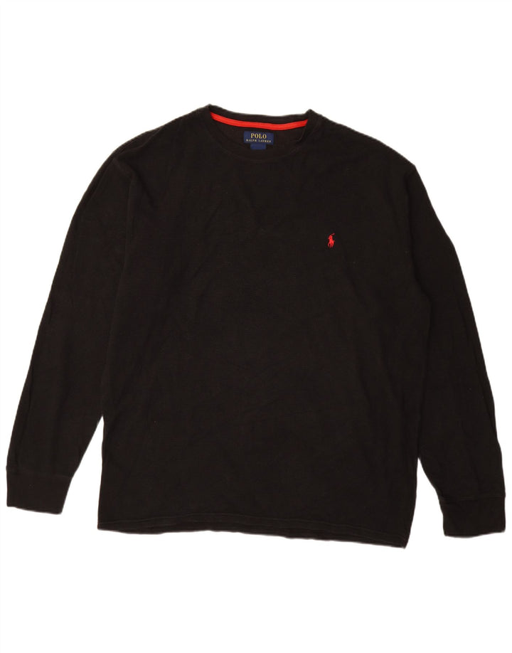 POLO RALPH LAUREN Top pentru bărbați cu mânecă lungă 2XL, bumbac albastru