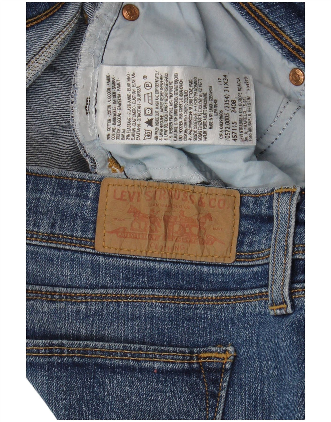 Blugi Levi's 572 Bootcut W31 L34 Bumbac albastru