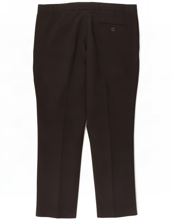 Marks & Spencer Pantaloni casual subțiri pentru bărbați W38 L29 Poliester negru