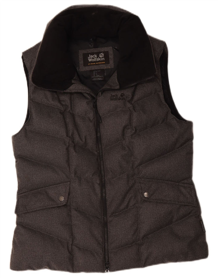 Jack Wolfskin Gilet căptușit pentru femei UK 12 Medium Gri Poliester