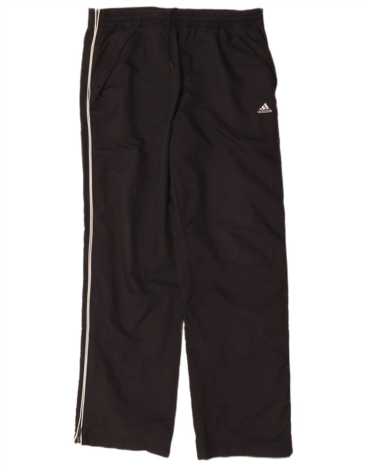 Pantaloni de trening Adidas pentru bărbați, negru mediu, poliester bloc de culoare