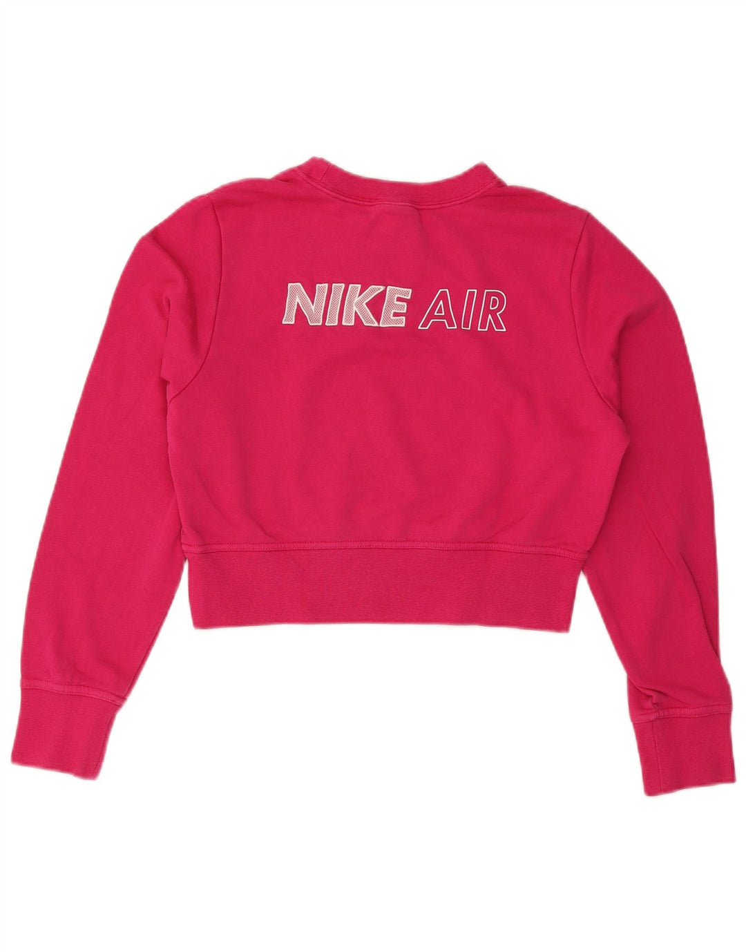 Pulover Nike Crop Graphic pentru femei UK 14 Bumbac roz mediu