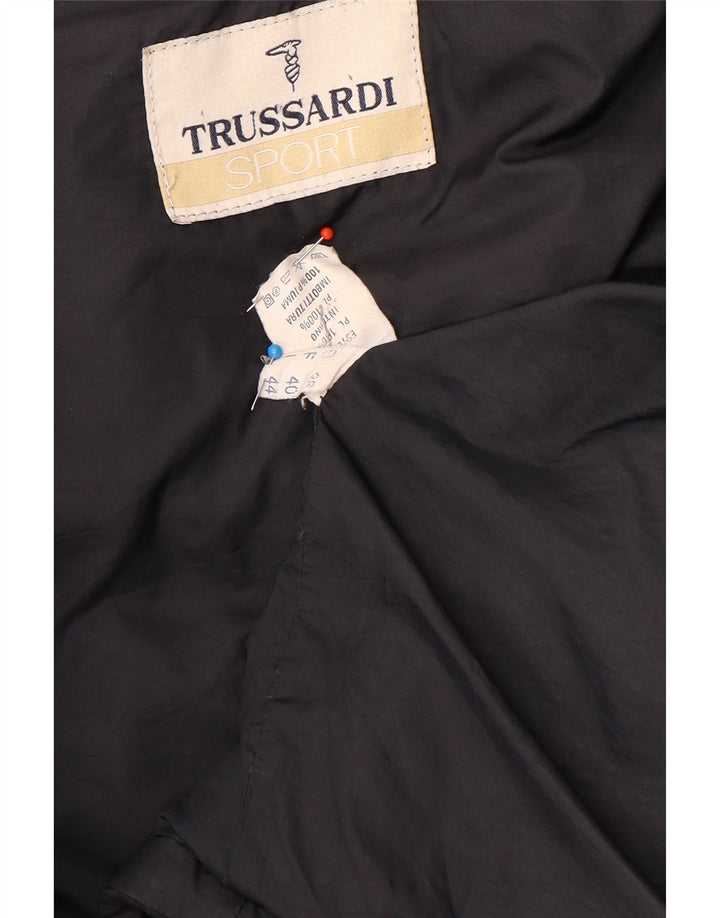 Jachetă căptușită pentru bărbați Trussardi, cu o formă lejeră, IT 44 XS, poliester negru