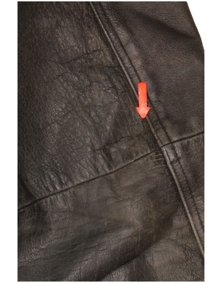 Jachetă din piele pentru bărbați Tauri UK 42 XL din piele neagră