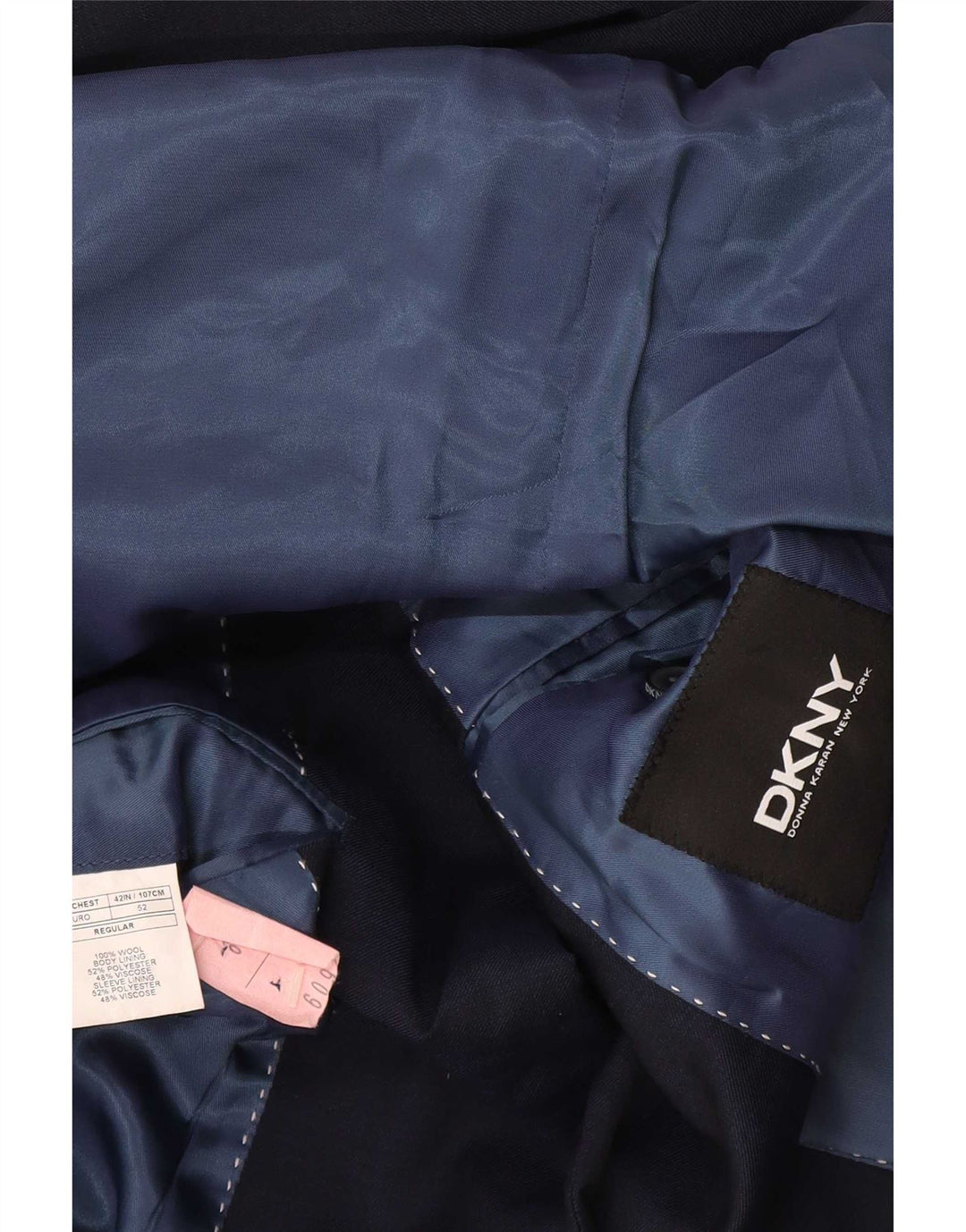 Jachetă Dkny pentru bărbați cu 2 nasturi IT 52 XL Lână bleumarin
