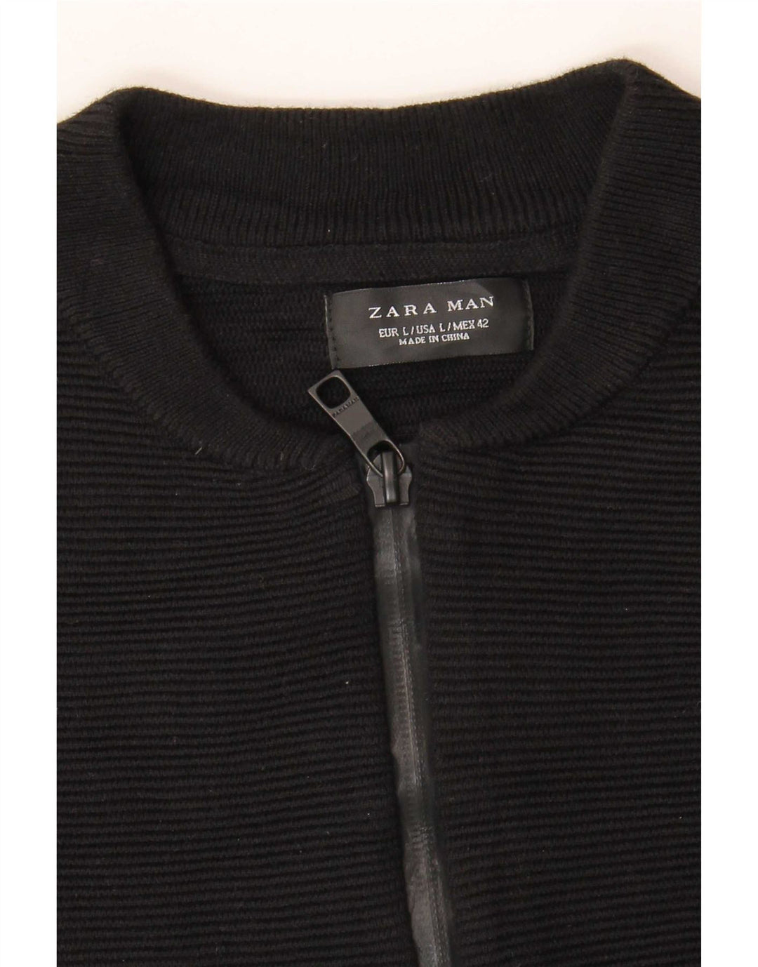 Pulover cardigan pentru bărbați Zara, mare, negru, bumbac