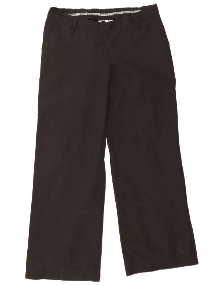 Pantaloni de trening Adidas pentru femei cu picioare largi UK 12 Poliester mediu negru