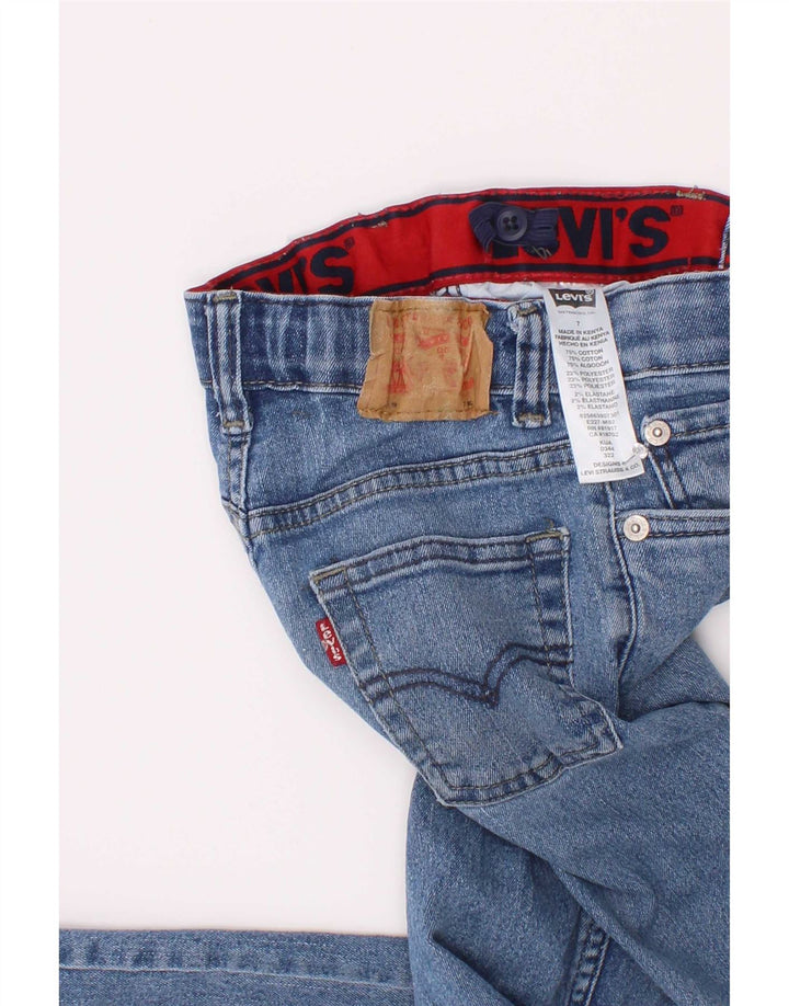 Blugi drepti învechiți pentru băieți Levi's 6-7 ani W22 L21 Bumbac albastru