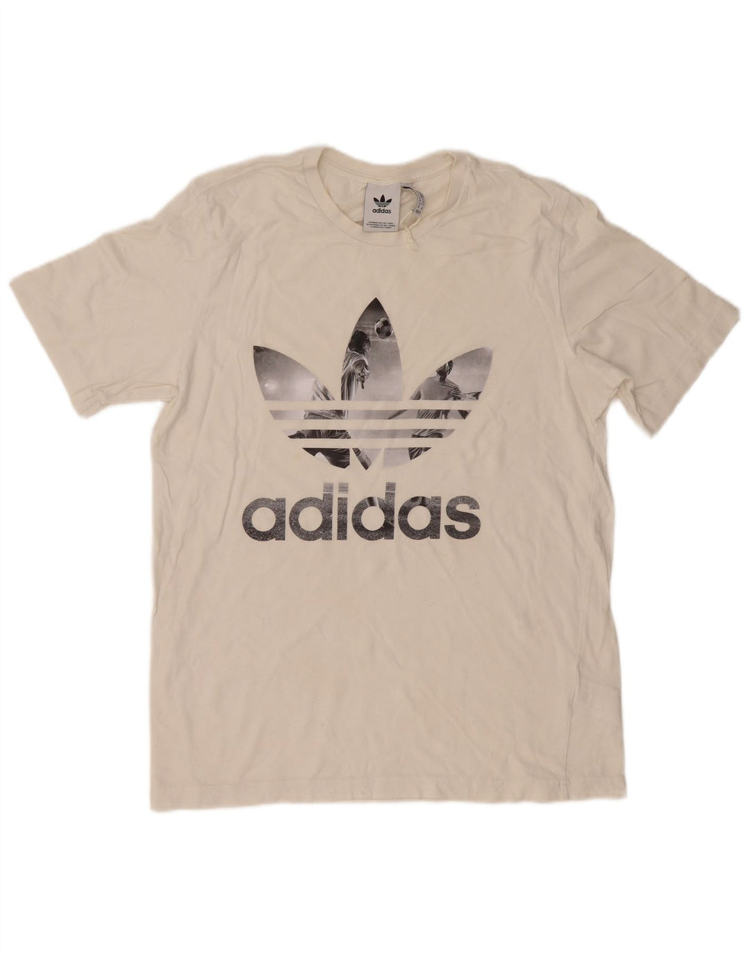 Tricou grafic pentru bărbați Adidas Top Medium White Bumbac