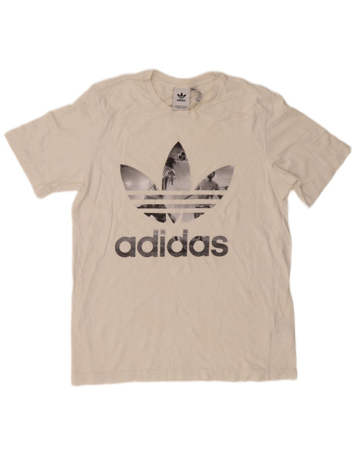 Tricou grafic pentru bărbați Adidas Top Medium White Bumbac