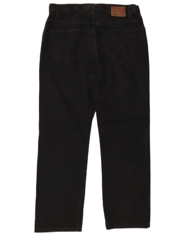 MARKS & SPENCER Blugi drepti pentru bărbați W34 L31 bumbac negru