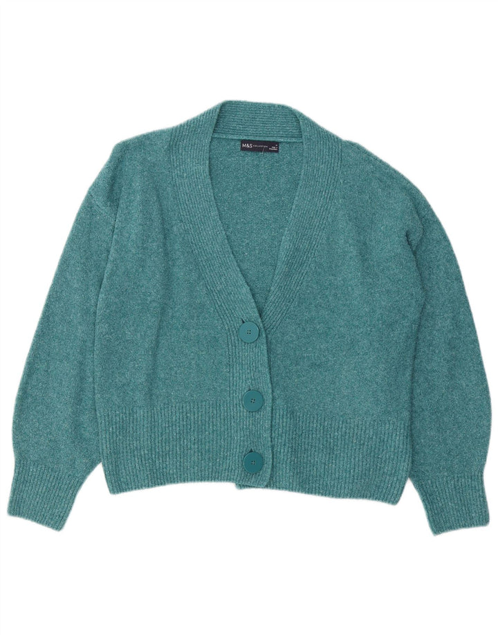 Pulover cardigan pentru femei Marks & Spencer UK 14, bumbac turcoaz mediu